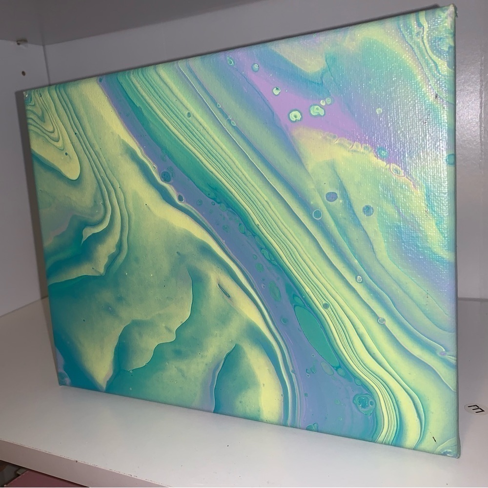 8.5”X11” Poured Painting